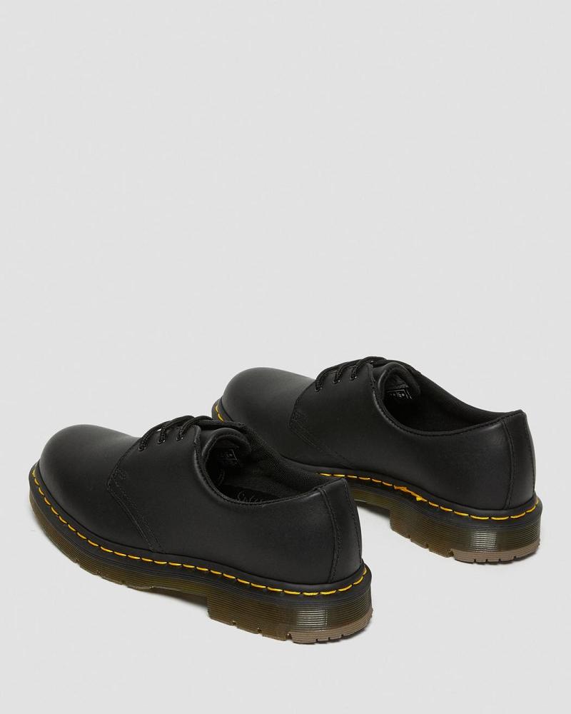 Dr Martens 1461 Slip Resistant Lær Arbeidssko Dame Svarte | Norge 396UZG